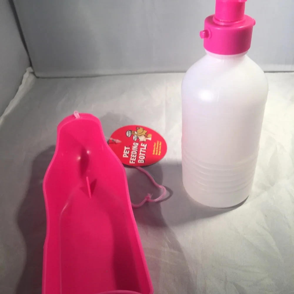 Neon Pink Pet travel water kit‎